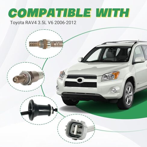 4 قطع مستشعر O2 المنبع متوافق مع Toyota RAV4 3.5L V6 2006-2012، استبدال # 234-9049 234-9022 234-4501 234-4261، 89467-06070 89467-60050 89465-0R030 89465-42160 in Kuwait