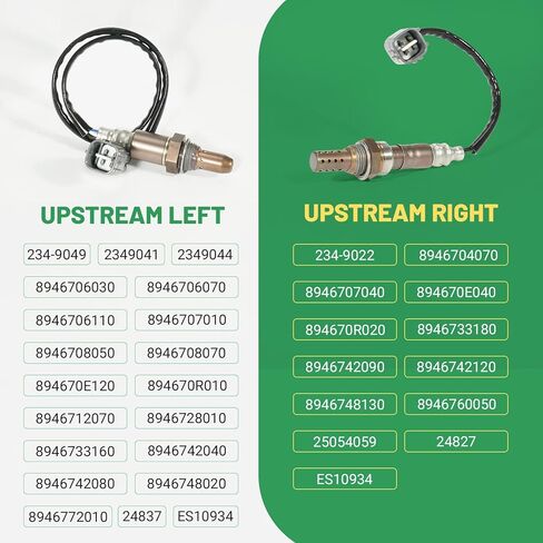 4 قطع مستشعر O2 المنبع متوافق مع Toyota RAV4 3.5L V6 2006-2012، استبدال # 234-9049 234-9022 234-4501 234-4261، 89467-06070 89467-60050 89465-0R030 89465-42160 in Kuwait