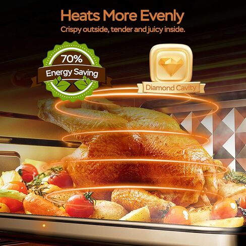 Air Fryer, Geek Chef Convection Air Fryer Toaster Oven, 4 Slice Toaster Airfryer Countertop Oven, Electric Hot Oven Oilless Cooker, Accessories & E-Recipes Included, ETL Listed, 16QT in Kuwait