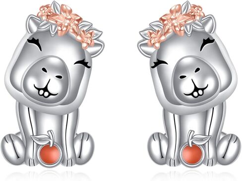 VONALA 925 Sterling Silver Unicorn Cat Earrings Stud Cute Animal Jewellery Gifts for Women in Saudi Arabia