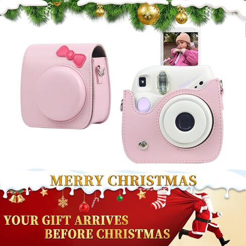 حافظة CAIYOULE لهاتف Fujifilm Instax Mini 7+/7s/7c حقيبة واقية للكاميرا ذات الفيلم الفوري مع أشرطة كتف قابلة للتعديل (بدون كاميرا) - بني in Kuwait