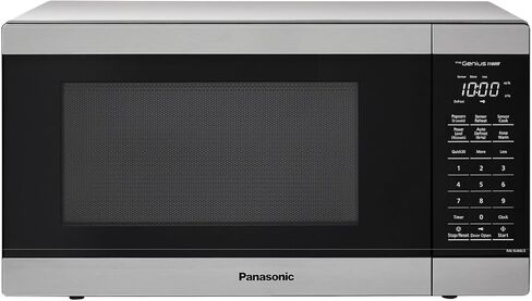 Panasonic NN-SD67LS 1100W with Genius Sensor Cook and Auto Defrost Countertop Microwave Oven, 1.3 cu ft, Stainless Steel in Kuwait