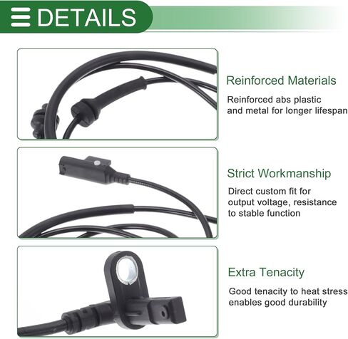 ABS عجلة السرعة الاستشعار ABS الاستشعار No.68351461AA/68351461AB/68430135AA/68563837AA ل جيب كومباس 2015-2020 1 قطعة اليسار الخلفي الأيمن الخلفي in Kuwait