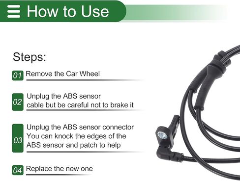 ABS عجلة السرعة الاستشعار ABS الاستشعار No.68351461AA/68351461AB/68430135AA/68563837AA ل جيب كومباس 2015-2020 1 قطعة اليسار الخلفي الأيمن الخلفي in Kuwait