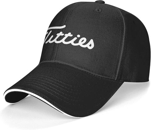 Titties Golf Baseball Cap Unisex Baseball Hat Men's Women's Adjustable Baseball Hat Black in Saudi Arabia