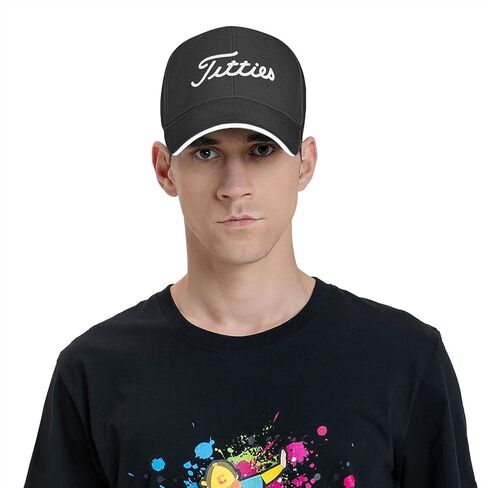 Titties Golf Baseball Cap Unisex Baseball Hat Men's Women's Adjustable Baseball Hat Black in Saudi Arabia