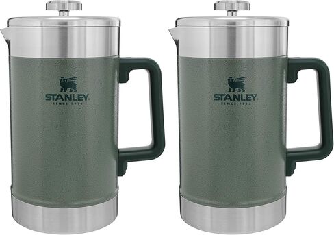 ماكينة تحضير القهوة الفرنسية من ستانلي بسعة 48oz مع عزل مزدوج للفراغ، ماكينة تحضير القهوة ذات الفم الواسع من الفولاذ المقاوم للصدأ، سعة كبيرة، مقبض مريح، آمنة للاستخدام في غسالة الأطباق in Kuwait