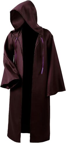 Maklulu Men Tunic Hooded Robe Cloak Knight Fancy Cool Cosplay Costume Halloween Costume Tunic Hoodies Robe Cosplay Capes in Kuwait