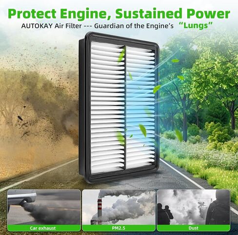 AUTOKAY CF11811 CA11259 Cabin Engine Air Filter Kit Fits for Mazda 3 2014-2018 for Mazda 6 2.5L 2014-2021 for Mazda CX-5 CX5 2013-2025 Not for Diesel RE# KD45-61-J6X9U CAF1907P PE07-13-3A0 PE07133A0 in Saudi Arabia