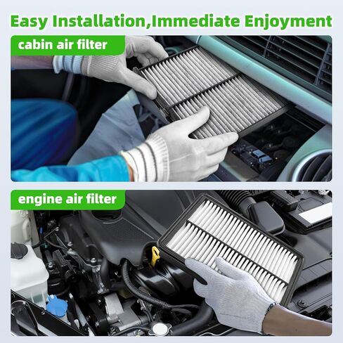 AUTOKAY CF11811 CA11259 Cabin Engine Air Filter Kit Fits for Mazda 3 2014-2018 for Mazda 6 2.5L 2014-2021 for Mazda CX-5 CX5 2013-2025 Not for Diesel RE# KD45-61-J6X9U CAF1907P PE07-13-3A0 PE07133A0 in Saudi Arabia
