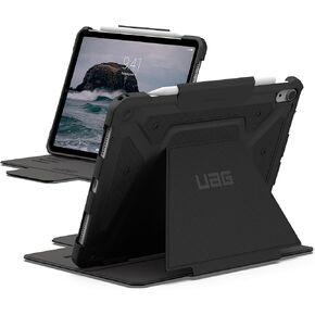 URBAN ARMOR GEAR UAG Designed for iPad Air 11" Case (6th Gen 2024 M2) A2902 A2903 A2904 Rugged Adjustable Multi-Angle Viewing Stand Auto Sleep/Wake Folio Cover w/Pencil Holder, Essential Armor Black in Kuwait