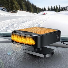 سخان سيارة 12 فولت للمركبة 2 في 1 سخان سيارة محمول مع دوران 360 درجة مزيل الصقيع سخان الزجاج الأمامي الذي يتم توصيله بولاعة السجائر للمركبات وشاحنات الدفع الرباعي والمركبات الترفيهية in Kuwait