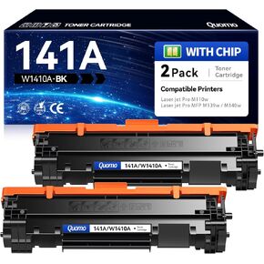 Quomo 141A Toner Cartridge with chip (2-Pack) High Yield Compatible for HP 141A W1410A Black LaserJet Toner Cartridges use with HP Laser Jet MFP M110w M139w M140w Series not Compatible M110we M140we in Kuwait