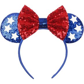 يوم الاستقلال عقال، الرابع من يوليو الترتر الأذن الماوس للنساء الفتيات الأطفال، إكسسوارات الشعر الوطنية زي تأثيري أغطية الرأس لعيد الاستقلال الوطني تحت عنوان زينة عطلة الطرف in Kuwait