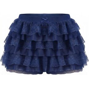 سراويل نسائية مكشكشة دانتيل بلومرز متعدد الطبقات، سروال لوليتا سروال يقطين لطيف شورت قصير مثير in Kuwait