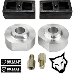 مجموعة رفع التسوية الخلفية Wulf 2 بوصة أمامية 1 بوصة من 1999 إلى 2020 متوافقة مع موديلات Ford F250 F350 Super Duty ومتوافقة مع 2000 إلى 2005 Excursion 2wd in Kuwait