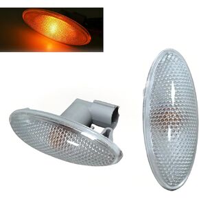 2 PCS Front Fender Turn Signals, Fender Warning Lights, Replacement OEM #81730-02090, Compatible with Yaris 2006 2007 2008 2009 2010 2011 Auris 2007 2008 2009 2010 Corolla 2007 2008 2009 2010 (White) in Kuwait