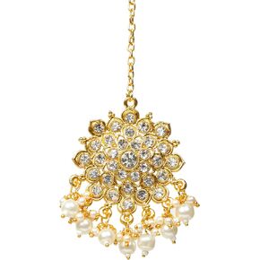 Bindhani Gold-Plated Indian Maang Tikka Headpiece Jewelry For Women in Kuwait