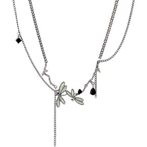 Y2k Dragonfly Necklaces Earrings Fairycore Dragonfly Layered Chain Choker Necklace Earrings Jewelry for Women in Kuwait