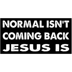 7.5x3.75(in) - Funny Magnet - Normal Isn't Coming Back Jesus is Bumper Magnet - Normal Isn't Coming Back Jesus is Bumper Sticker - Vehicle, Car, Truck in Kuwait