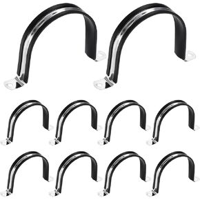 HARFINGTON 10Pcs M14 U-Tube Strap Clamp, 15.5mm 304 Stainless Steel Lined Clip Plastic Cushioned Insulated Clamp for Automotive Industrial Marine Household in Kuwait