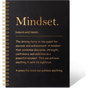 Mindset Definition 160 Pages Blank Spiral Notebook, Funny Positive Affirmation Gifts, Mental Health Gifts, Motivational Gifts, Inspirational Mindset Gifts for Coworker Friends Students in Kuwait