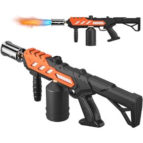 Powerful Propane Torch Gun, Adjustable Flame Thrower Gun, Kitchen Torch with Detachable Design, Flamethrower Blow Torch for BBQ, Searing Steak, Welding, Camping Charcoal Lighter(Tank Not Included) in Kuwait
