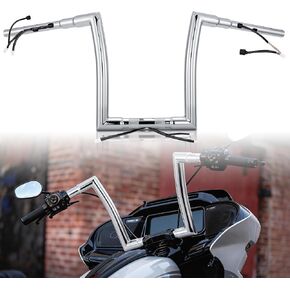 مقود سلكي مقاس 12 بوصة مقاس 1.5 بوصة Ape Hanger لطرازات Road Glide لعام 2024-Up و2023-Up FLTRXSE و2024-Up ABS (باستثناء FLTRXSTSE)، كروم in Kuwait