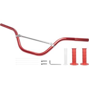 Universal 7/8" 22mm Dirt Bike Handlebar Set,Choice of Mid or High-Rise Aluminum Handlebars with Anti-Slip Grips & Crossbar for Pit Bike, Dirt Bike,ATV, Quad,Motorcycle (Black, High Rise Handlebar) in Kuwait