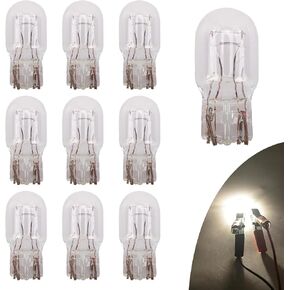 10 قطع سيارة T20 1891/7443 لمبة فرامل مزدوجة السلك، 12 فولت 21/5 وات، ضوء إشارة الانعطاف فائق السطوع، أجزاء لمبة صغيرة لمؤشر DRL، ملحق إضاءة عالمي للسيارات، للسيارات (أبيض) in Kuwait