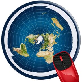 Mouse Pad Flat Earth Map Model, Premium-Textured Mouse Mat with Non-Slip Rubber Base, Cute Round Mousepad for Laptop Computer Office Desk Accessories,7.9 inch in Kuwait
