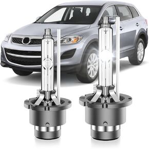 Fit for Mazda 2007-2012 CX9 CX7 2006-2013 Mazda 3 5 6 2006-2015 Miata MX5 D2S HID Xenon Headlight Bulbs, 350% Brightness, Low Beam Light Bulb, 6000K Cool White, Plug and Play, Pack of 2 in Kuwait