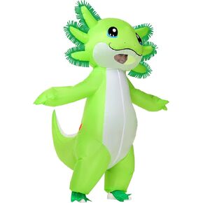 Stegosaurus Inflatable Axolotl Costume Adult Halloween Blow Up Costumes Deluxe Funny Costumes Animal Women Men Cosplay Party Green in Kuwait