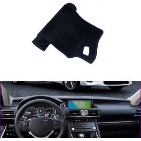 Black Flannel Car Dashboard Mat Cover Compatible with Left Hand Drive Lexus is 300h F Sport XE30 2014-2020 in Saudi Arabia