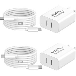 شاحن iPhone 16 Pro Max شحن سريع، [معتمد من Apple MFi] كابل شحن USB C إلى USB C بطول 6 أقدام مع كتلة شاحن حائط سريع 20 وات من النوع C متوافق مع iPhone 16/16 Pro Max/16 Pro/16 Plus/15 iPad in Kuwait