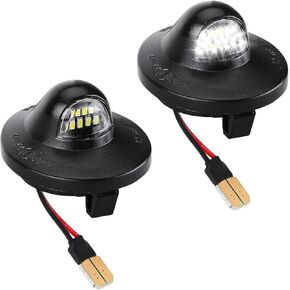 قطعتان من مجموعة مصابيح لوحة الترخيص LED الكاملة، استبدال مجموعة مصابيح علامة السيارة 6000K، مصباح اللوحة الخلفية لترخيص السيارة متوافق مع Escalade Avalanche Silverado in Kuwait