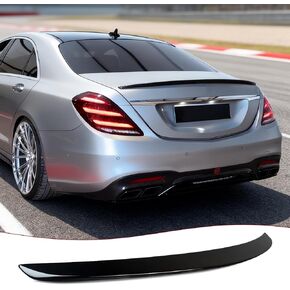 STSEV01 Rear Spoiler Wing Compatible with Mercedes W222 S-Class 2014-2020 S450/ S550/ S560/ S600/ S63/ S65 (Sedan Model Only), Glossy Black Sporty Style DeckLid Lip Exterior Accessories in Kuwait