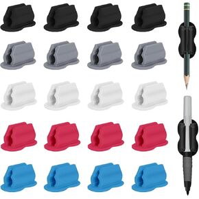 20 Pack Pencil Holders, Adhesive Desk Pencil Holder For Classroom Clipboard Wall, Silicone Pen And Marker Holders For School Student Kids Teacher Office Desk Accessories (Black) (Black) in Kuwait