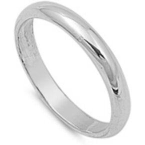 3mm Sterling Silver Toe Ring Plain Wedding Band Comfort Fit (2.5) in Kuwait