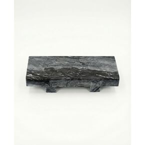 OOBOOB Bathroom Counter Organizer Marble Pedestal Stand, Natural Stone Bathroom Tray, Decorative Soap Tray for Kitchen Counter Decor, Vanity Countertop, Ideal for Marble Enthusiasts in Saudi Arabia
