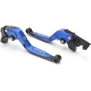 Motorcycle Adjustable Brake Clutch Hand Levers Sets Compatible with Yamaha MT-07 FZ07 (2014-2023),CNC Aluminum Handlebar Control Lever Kit(Black+Blue A) in Kuwait
