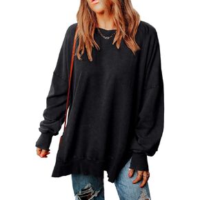 SELINK Womens Oversized Sweatshirts Long Sleeve Casual Crew Neck Loose Fit Pullover Fall Tops in Kuwait