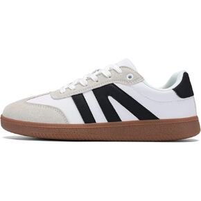 AoSiFu Women's Fashion Sneakers Suede Leather Walking Shoes for Women Classic Lace-Up Tennis Shoes Non Slip Comfort Skate Shoes in Kuwait