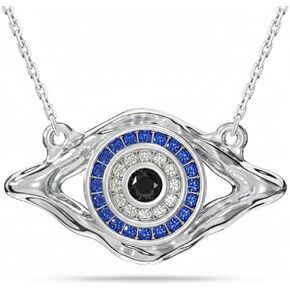 Evil Eye Necklace for Women, Sterling Silver Gold Evil Eye Necklace with 16K Gold Plated, Third Eye Pendant Protection Jewelry Gifts for Women on Birthday Anniversary for Wife Girlfriend Her in Kuwait