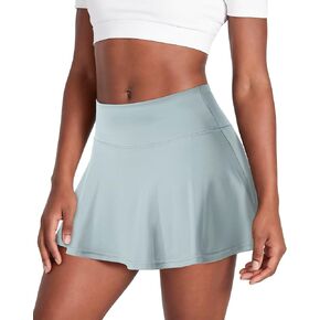 Women Tennis Workout Skirts High Waisted Athletic Skirt with Inner Shorts Pockets,Soft Lightweight Golf Running Skirt in Saudi Arabia