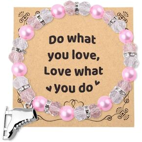 Figure Skating Bracelet for Her Inspirational Positive Gifts Ice Skate Charm Beaded Bracelet Team Skater Skating Gift Ice Skating Prayer Bracelet for Instructor Coach Appreciation Gift Pink in Kuwait