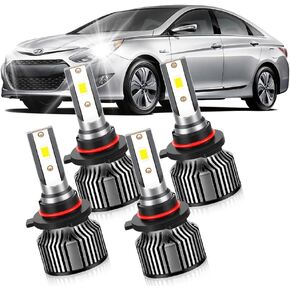 High Performance Front Headlight Bulbs Combo,Fit for Hyundai SONATA 2015-2019,9005 High Beam + 9006 Low Beam Headlamp Replacement Bulbs Kit,Pack of 4 in Kuwait