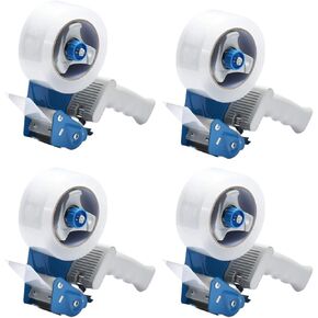 3-Inch Heavy Duty Packaging Tape Gun 4 Pcs Packing Tape Dispenser Gun Non Slip Silicone Handle Portable for Packing Boxes & Moving Box Sealing(Without Tape) in Kuwait
