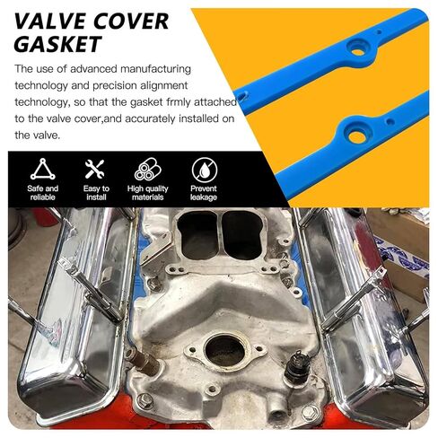2025 New 2PCs Valve Cover Gasket Rubber w/Steel Core for Chevrolet SBC Small Block Che-vy 265, 283, 305, 327, 350, 383, 400,Replaces 93020X in Saudi Arabia