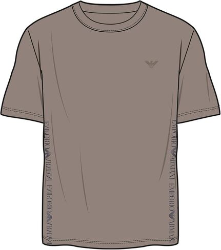Emporio Armani Men's Tonal Eagle Logo Crewneck Shirt in Saudi Arabia